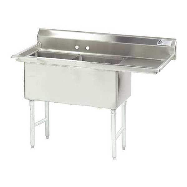 24" W x 56-1/2" L x 43" H, 14 ga. 304 Stainless Steel
