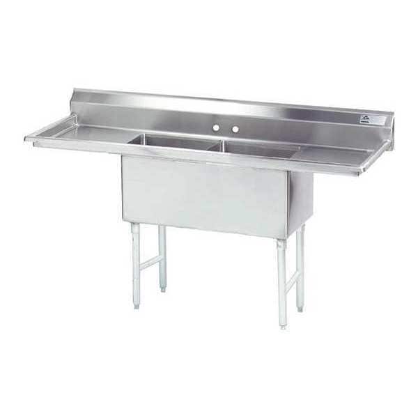 24" W x 72" L x 43" H, 14 ga. 304 Stainless Steel