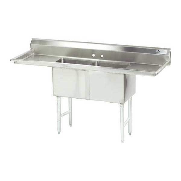 24" W x 84" L x 43" H, 16 ga. 304 Stainless Steel