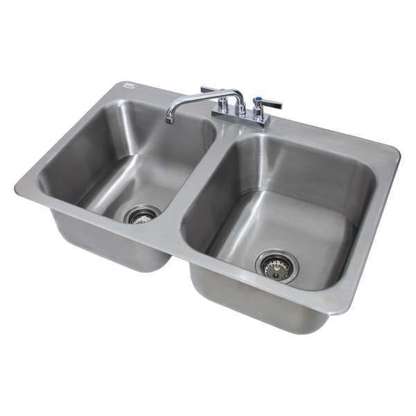 Sink, Counter Top Drop-In, 14x16x10, 18g
