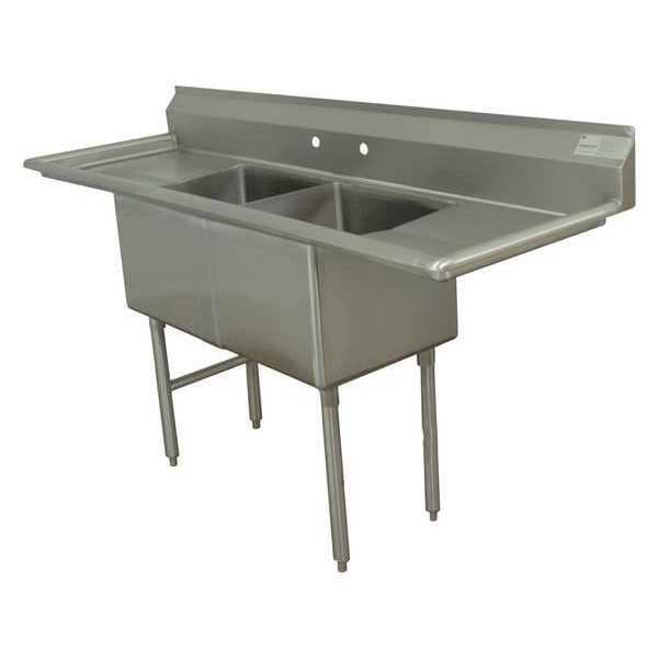 23-3/4" W x 72" L x 42-3/4" H, 18 ga. 304 Stainless Steel