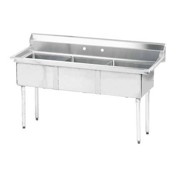 23-3/4" W x 59" L x 42-3/4" H, 18 ga. 304 Stainless Steel