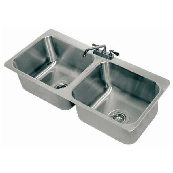 Sink, Counter Top Drop-In, 20x16x12, 18g