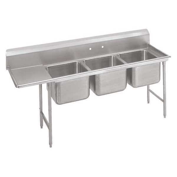 27" W x 77" L x 42" H, Heavy gauge 304 Stainless Steel