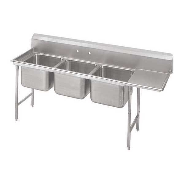 27" W x 77" L x 42" H, Heavy gauge 304 Stainless Steel