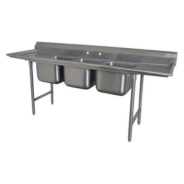27" W x 91" L x 42" H, Heavy gauge 304 Stainless Steel
