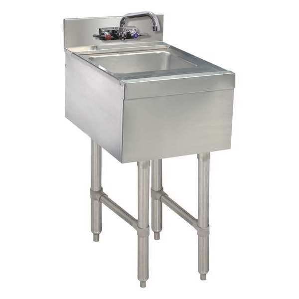 18" W x 12" L x 33" H, Splash Mount (Faucet), Stainless Steel