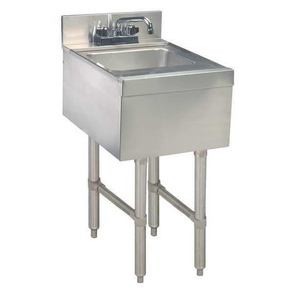 12" W x 21" L x 33" H, Deck Mount (Faucet), Stainless Steel