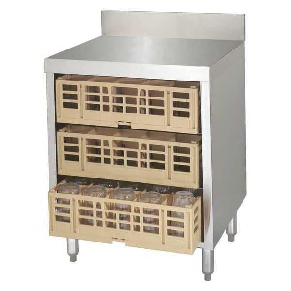 Glass Rack Storage Unit, 3 Tier, Flat Top