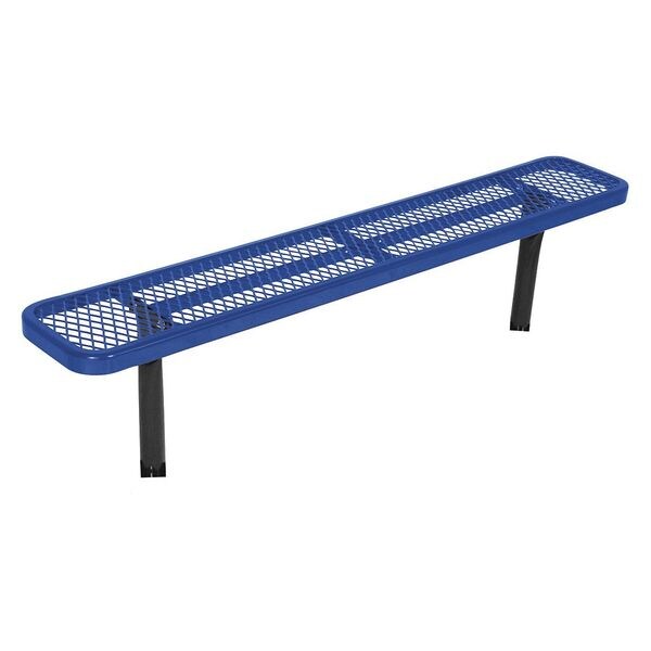 Commercial Park Bench, No Back, Black