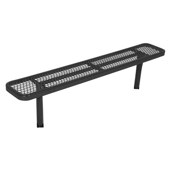 Commercial Park Bench, No Back, Blue