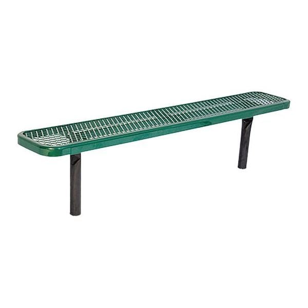 Commercial Park Bench, No Back, Green