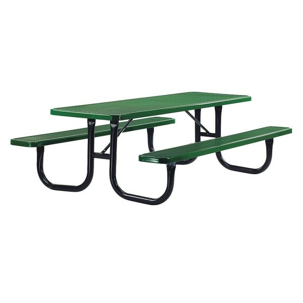 Park Rectangular Table, Portable, 6ft, Green