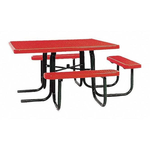 Park ADA Square Table, 46"x55", Red