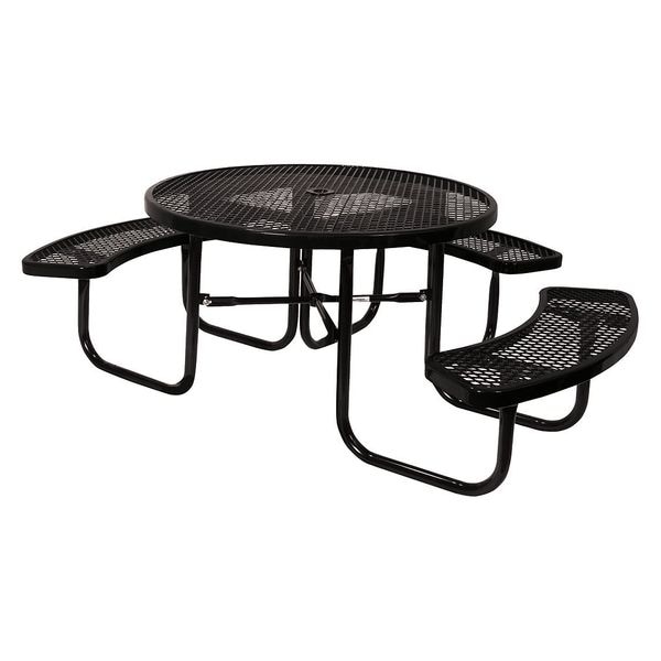 Park Diamond Portable Table, Round, Black