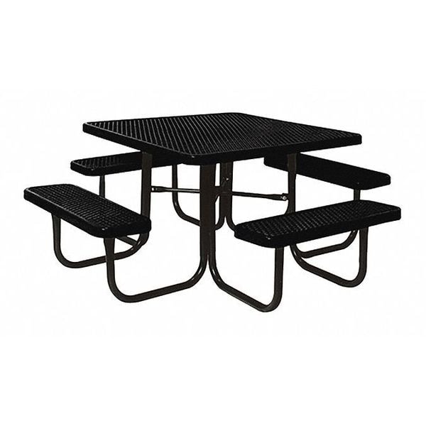 Commercial Park Table, Square, 46", Black