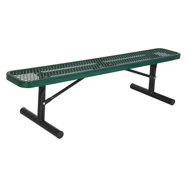 Portable Park Bench, No Back, Green