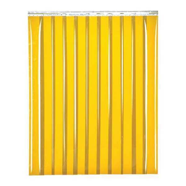 Welding Strip Curtain, 8 in W., 6 in H., Amber
