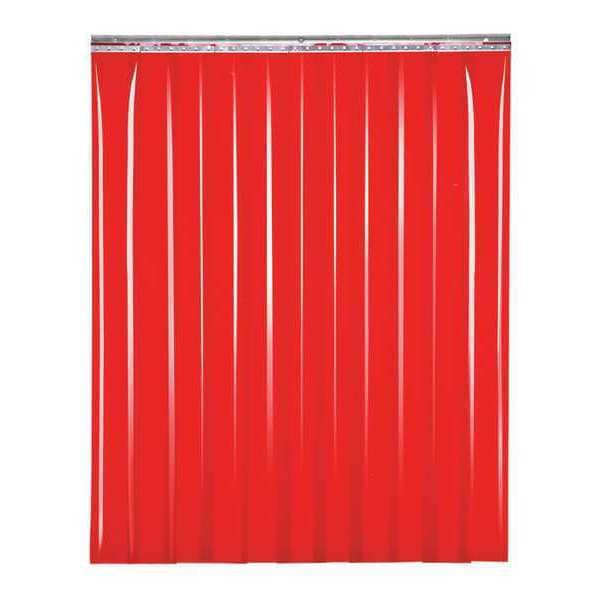 Welding Strip Curtain, 6 in W., 8 in H., Red