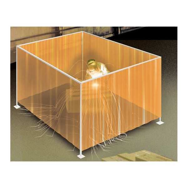 Welding Strip Booth, Amber, 2 Sides, 6x7