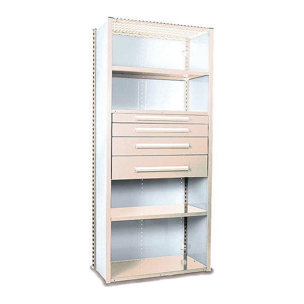 V-Grip Shelving W/ Drawers, 7X2X4, PY