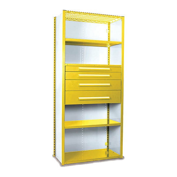 V-Grip Shelving W/ Drawers, 7X2X4, YL