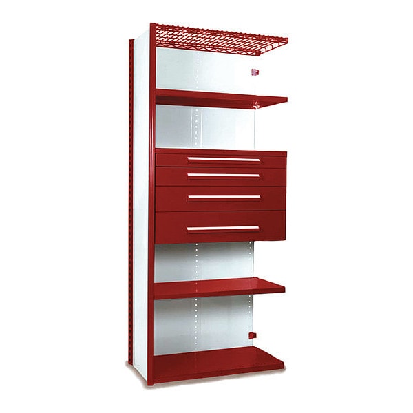 V-Grip Shelving W/ Drawers, RD, Shelving Style: Closed