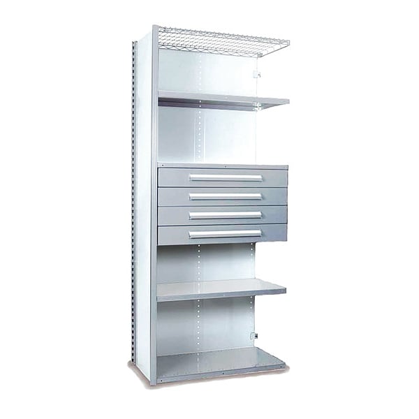 V-Grip Shelving W/ Drawers, LG