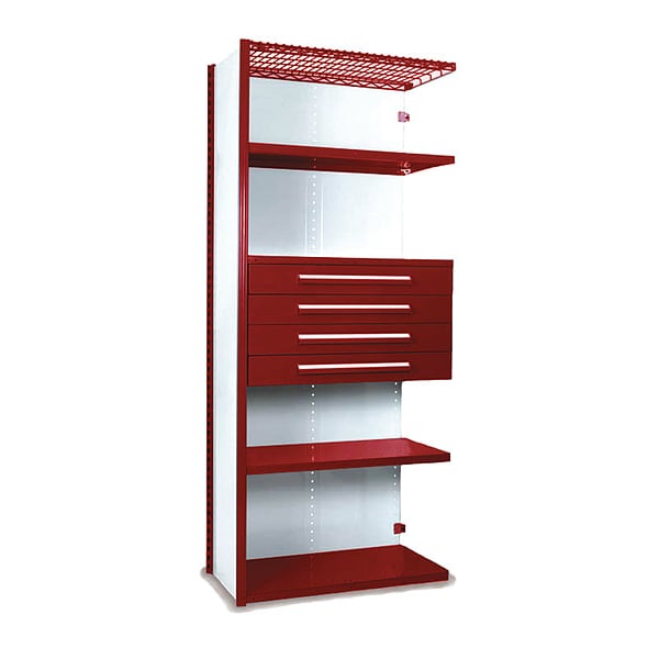 V-Grip Shelving W/ Drawers, RD