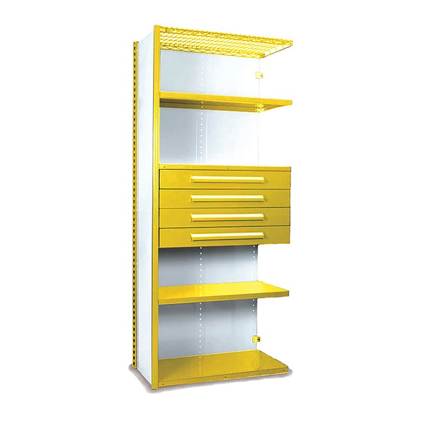 V-Grip Shelving W/ Drawers, YL