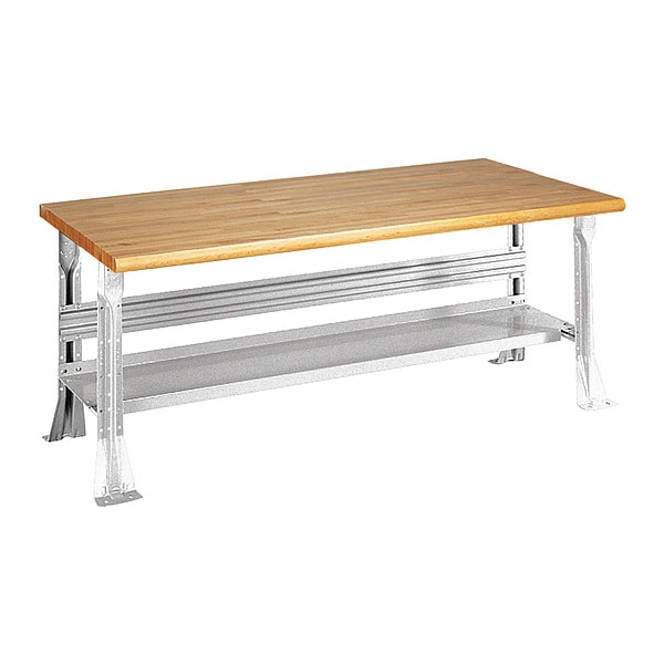 Open Leg Bench w/ Shelf, WH