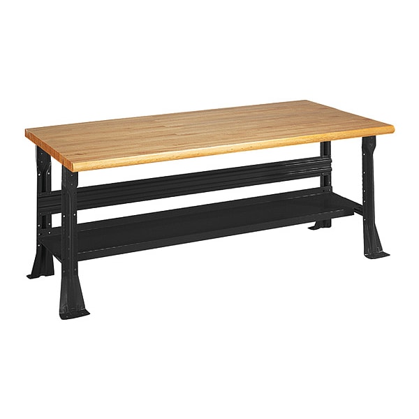 Open Leg Bench w/ Shelf, BK