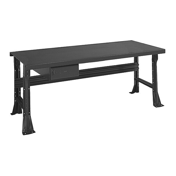 Open Leg Bench w/ Drawer, BK