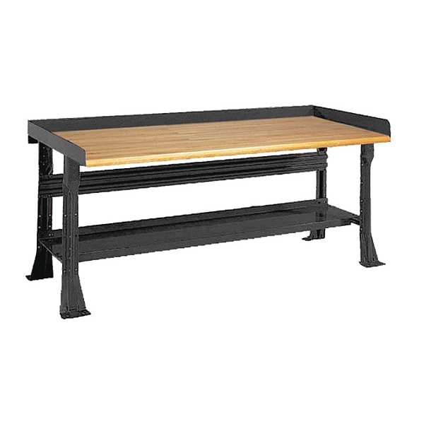 Open Leg Bench w/ Shelf, BK