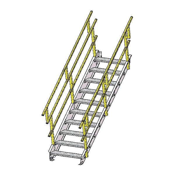 OSHA Stairway, 24"W, W/16 Stairs