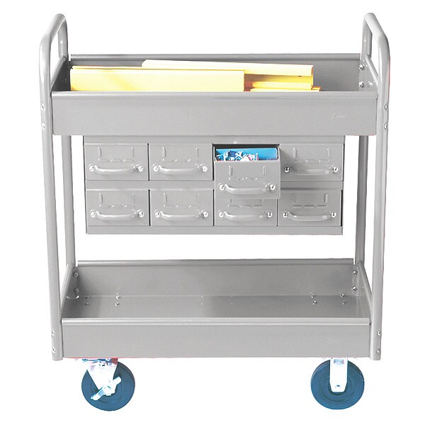 Stock Cart, 2 Shelfs, 8 Drawers 800lb, LG