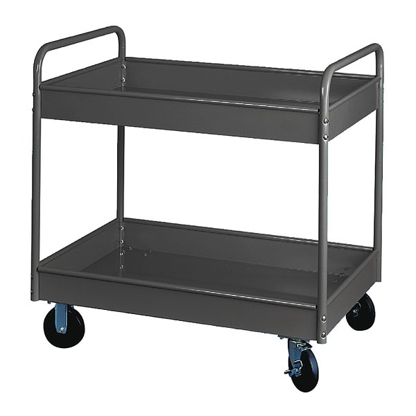 Stock Cart, 2 Shl 500 Lb. Cap 36x24x36, GY