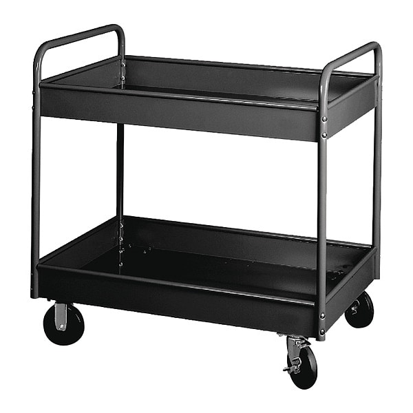 Stock Cart, 2 Shlv 800Lb Cap, 30x16x36, BK