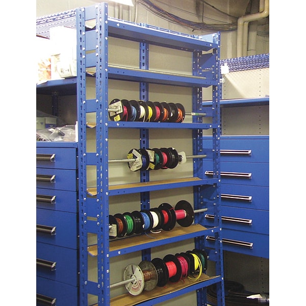 Wire Spool Rack Unit, 36X8X84, BL