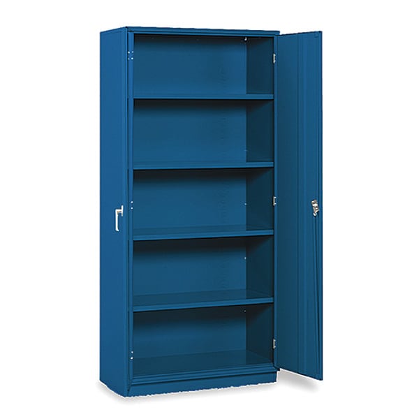 Storage Cabinet, 36 in W x18 in D x78 in H, Blue