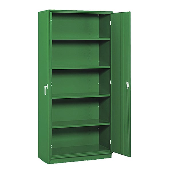Storage Cabinet, 36 in W x18 in D x78 in H, Green