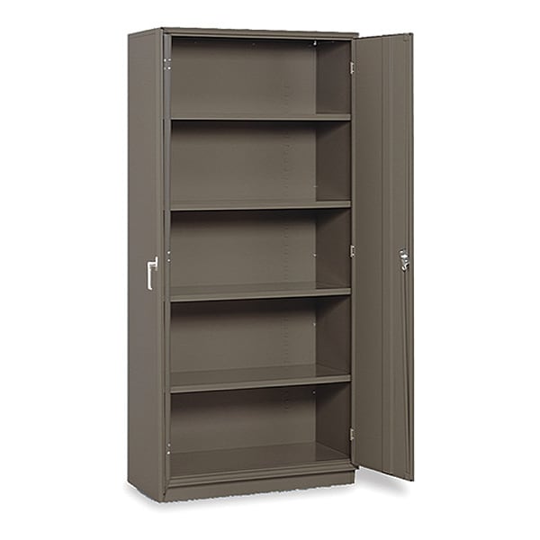 Storage Cabinet, 36 in W x18 in D x78 in H, Gray