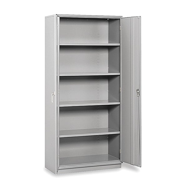 Storage Cabinet, 36 in W x18 in D x78 in H, Light Gray