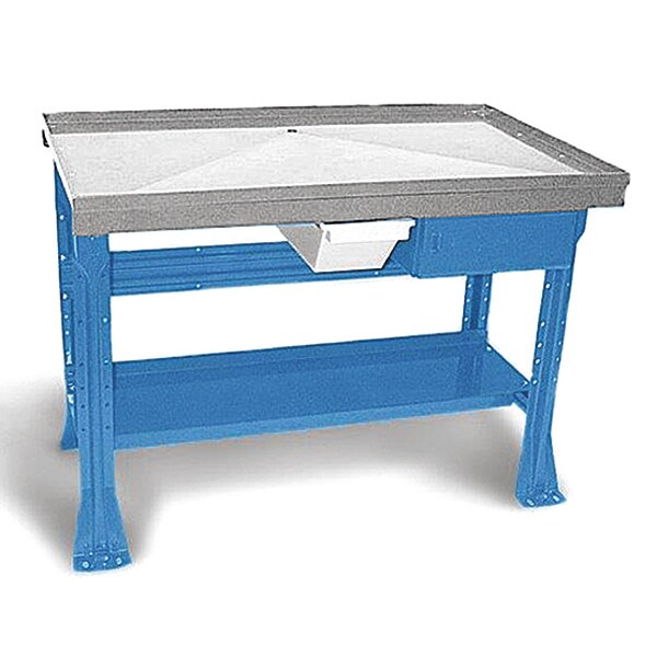 Tear Down Bench SS top 30"Dx60"Wx34"H, BL