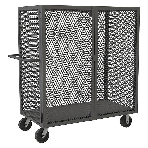 Cage Truck W/6"x2" Phenolic Cstrs, Low D, 2000 lb Capacity, 26" W x 54-1/2" L x 56-7/16 H