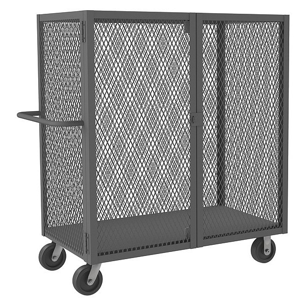 Cage Truck W/6"x2" Phenolic Casters, lo, 2000 lb Capacity, 26" W x 66-1/2" L x 56-7/16" H