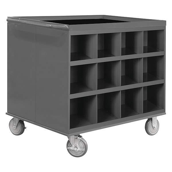 Cart, 2 Sided, two 12 bin openings for 24 compartments