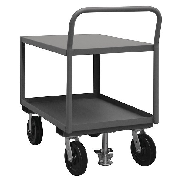 Low Deck Service Truck W/ 8"X2" Phenolic, 2 Shlvs, Floor Lock
