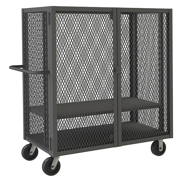 Security Mesh Truck W/6"x2" Phenolic Ca, 2000 lb Capacity, 32" W x 54-1/2" L x 56-7/16" H