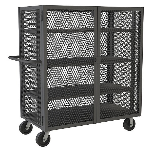 Security Mesh Truck W/6"x2" Phenolic Ca, 2000 lb Capacity, 26" W x 54-1/2" L x 56-7/16" H